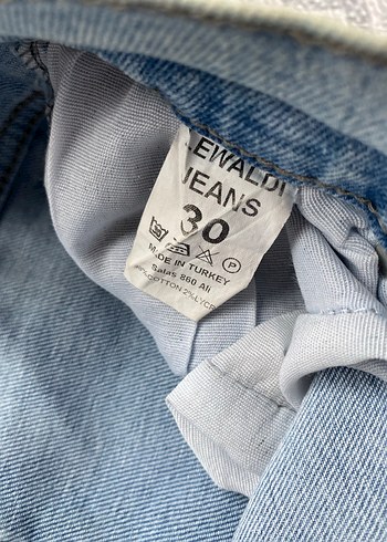 Kadın Mavi Geniş Paça Midi Denim Jean - Görsel 4