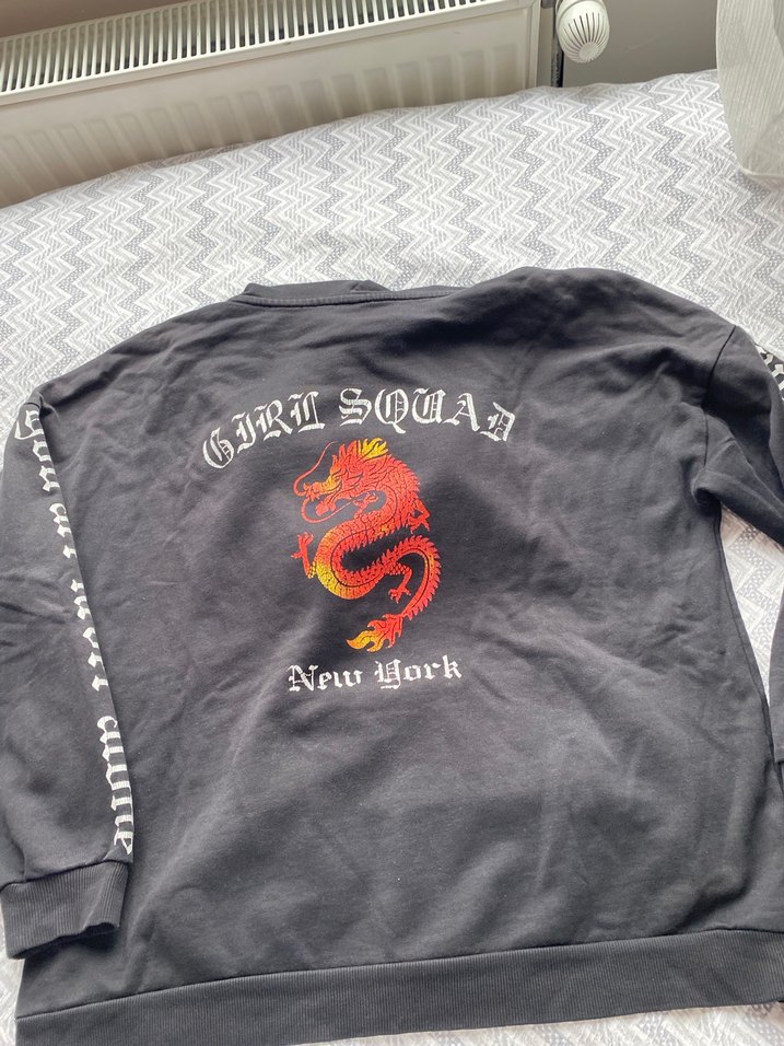 Siyah Kapüşonlu Fermuarlı Kadın Sweatshirt - Görsel 2