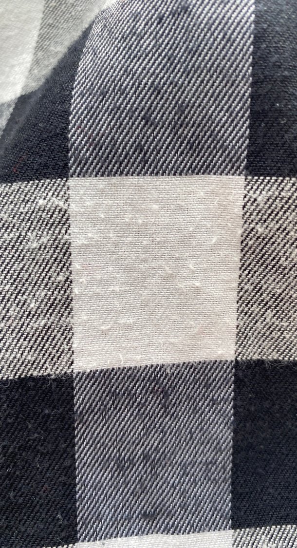 Kadın Gri Kareli Pamuklu Gömlek - Görsel 4