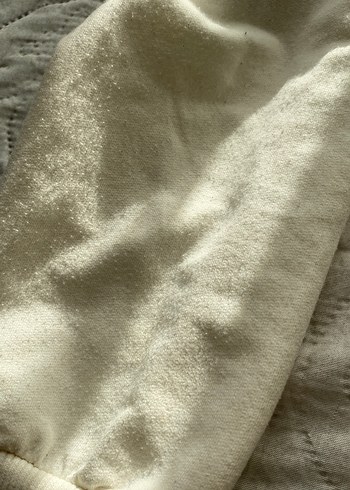 Beyaz Pamuklu Uzun Kollu Sweatshirt - Görsel 2