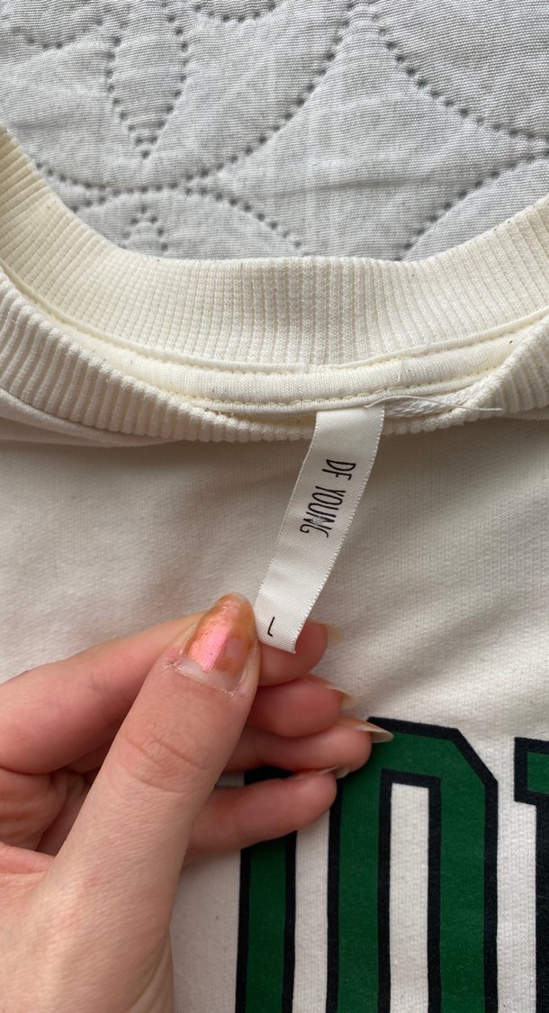 Beyaz Pamuklu Uzun Kollu Sweatshirt - Görsel 3