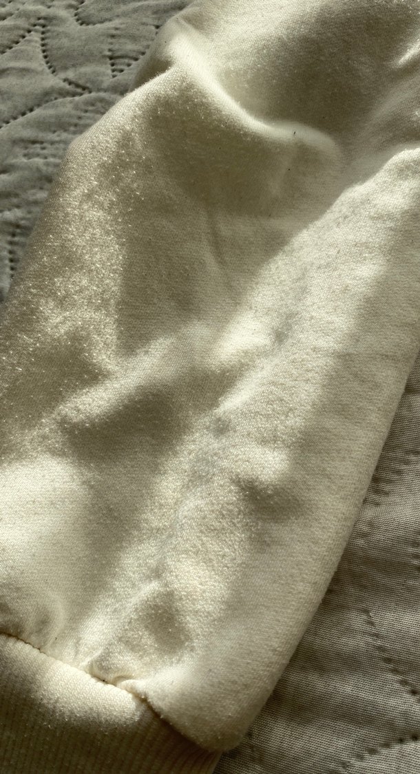 Beyaz Pamuklu Uzun Kollu Sweatshirt - Görsel 2