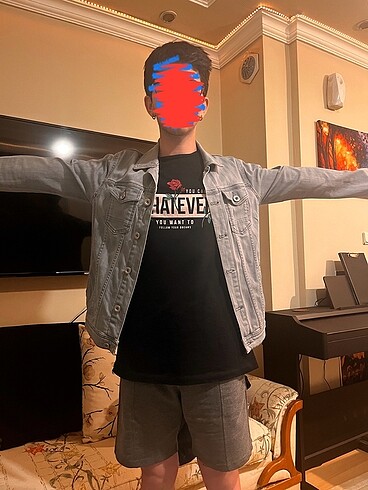 xs Beden mavi Renk Erkek kot ceket