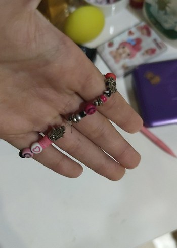 Jennie Siyah-Pembe bileklik - Görsel 3