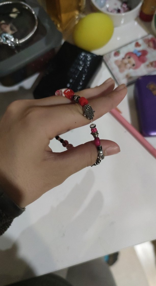 Jennie Siyah-Pembe bileklik - Görsel 4