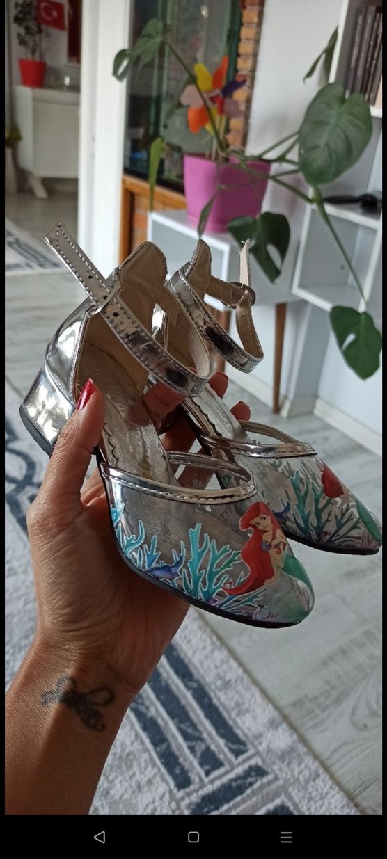 deniz kızı kız çocuk topuklu ayakkabı - Görsel 2