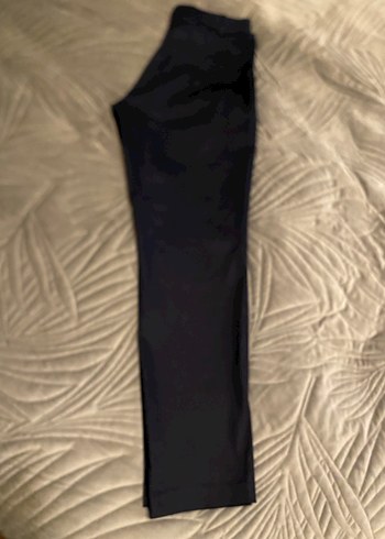 H&M Lacivert Kadın Kumaş Pantolon - Görsel 3