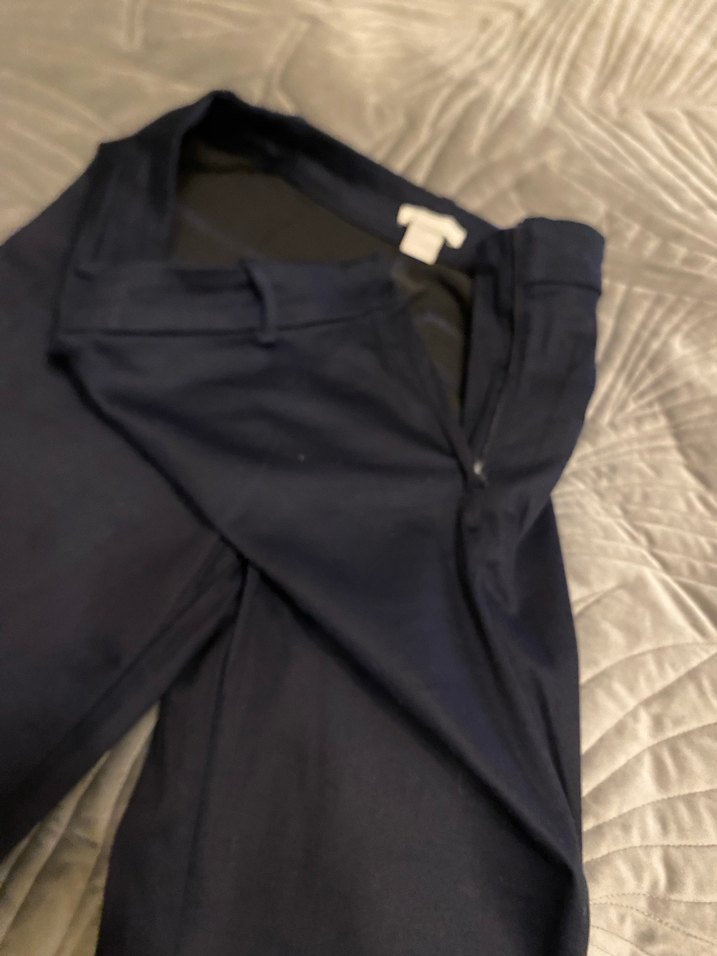 H&M Lacivert Kadın Kumaş Pantolon - Görsel 4