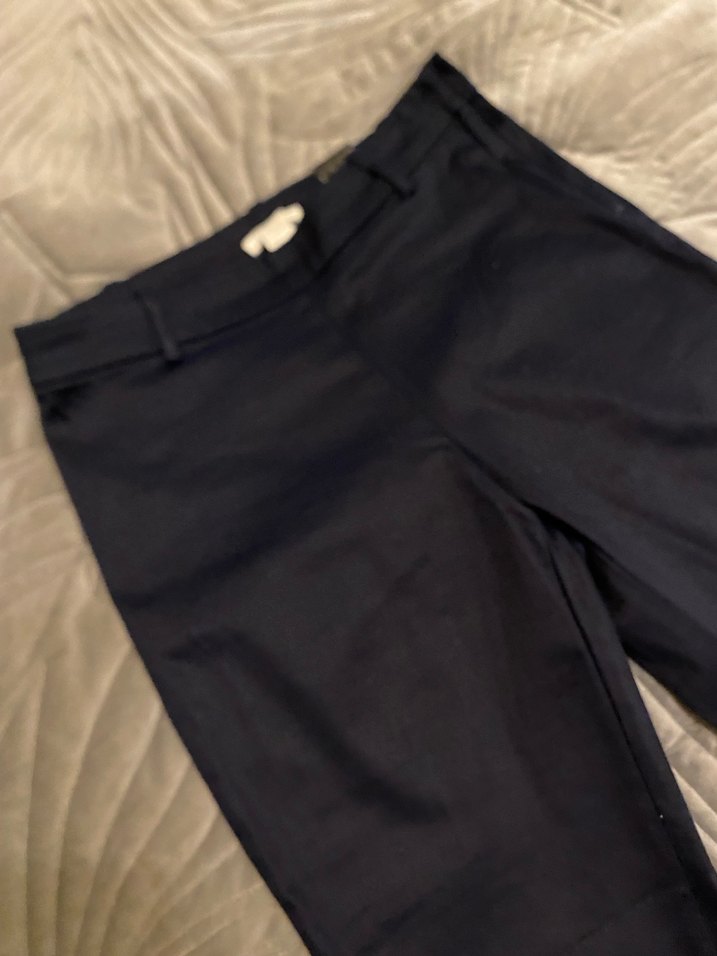 H&M Lacivert Kadın Kumaş Pantolon - Görsel 5