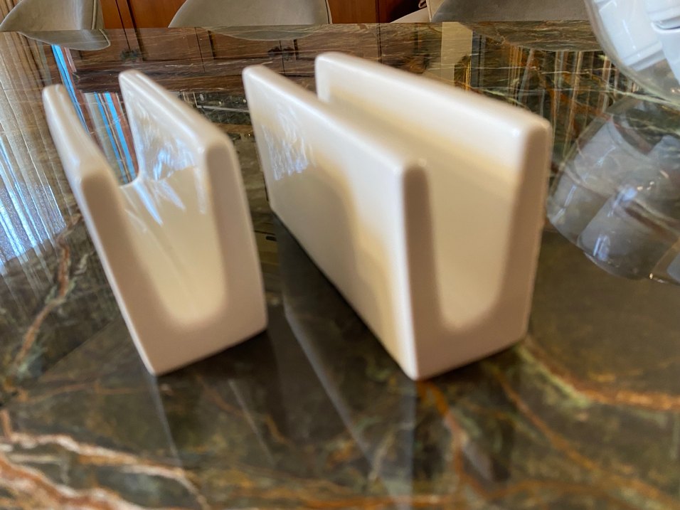 Beyaz Seramik Peçetelik 2li - Görsel 2