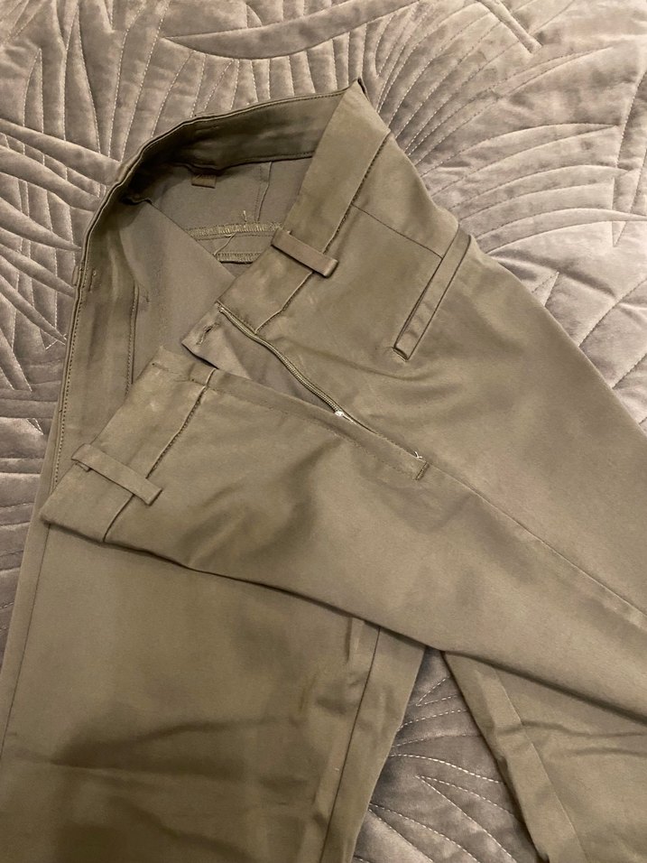 H&M Açık Yeşil Kadın Kumaş Pantolon - Görsel 5