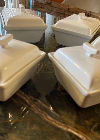 Beyaz Kapaklı Seramik Saklama Kabı - Görsel 5