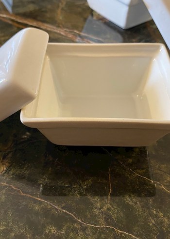 Beyaz Kapaklı Seramik Saklama Kabı - Görsel 3