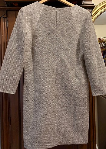 Yargıcı Taş Rengi Simli Elbise - Görsel 4