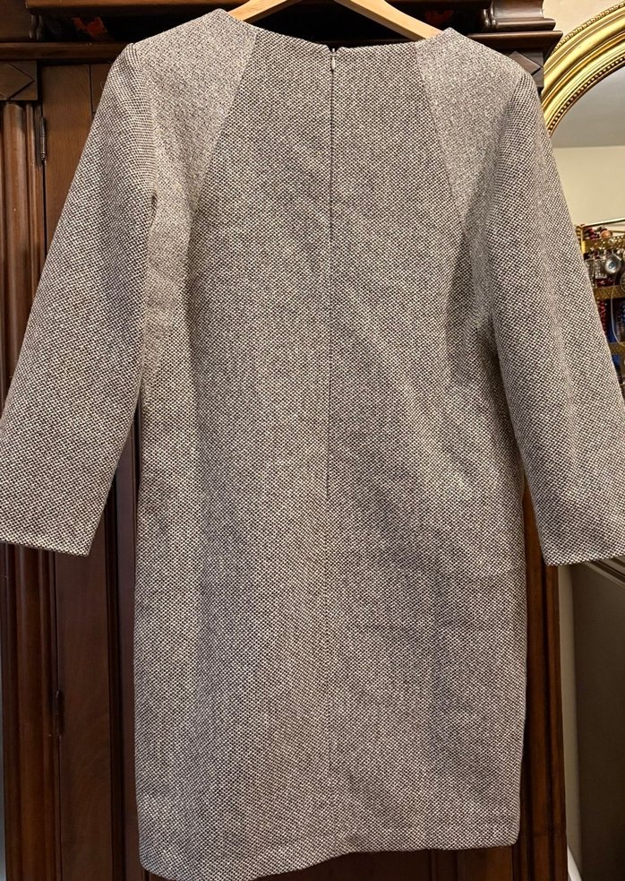 Yargıcı Taş Rengi Simli Elbise - Görsel 4