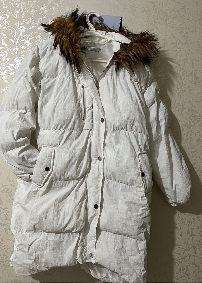 Kadın mont beyaz - Görsel 2