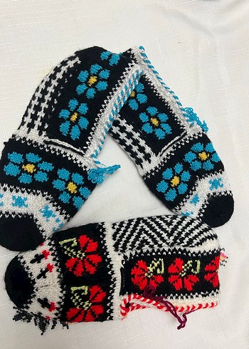 Nakışlı Örgü Kadın Terlikleri - Görsel 7