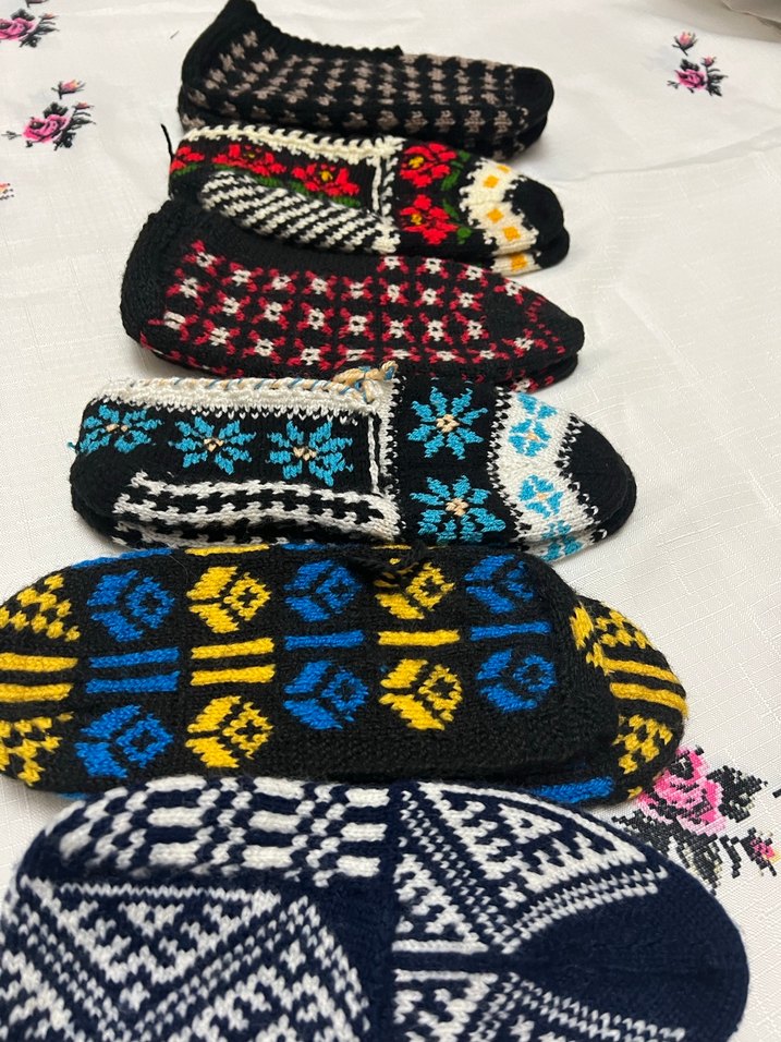 Nakışlı Örgü Kadın Terlikleri - Görsel 4