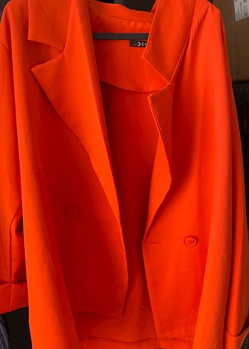 Uzun Kollu Kırmızı Kadın Blazer Ceket
