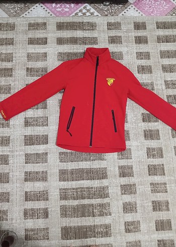 xs Beden Kırmızı Göztepe Baskılı Fermuarlı Sweatshirt