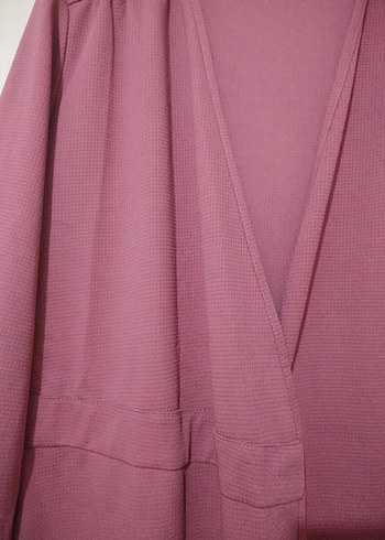 Pembe Uzun Kollu Salaş Kadın Elbise - Görsel 3