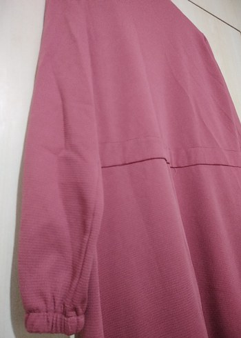 Pembe Uzun Kollu Salaş Kadın Elbise - Görsel 6