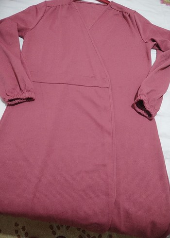 Pembe Uzun Kollu Salaş Kadın Elbise - Görsel 9