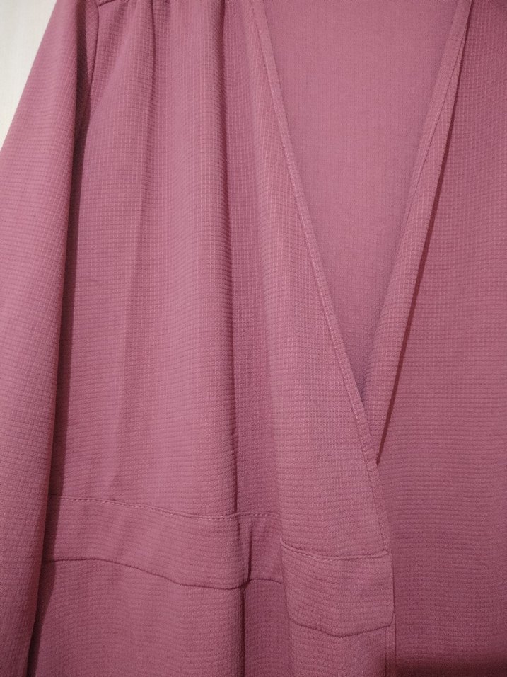 Pembe Uzun Kollu Salaş Kadın Elbise - Görsel 3