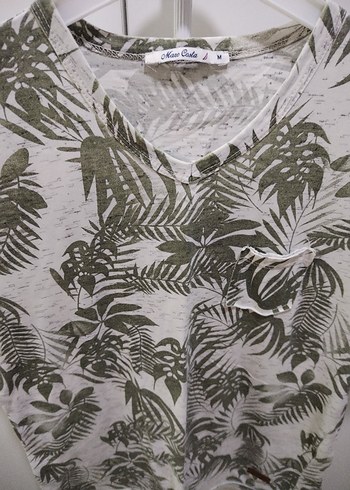 Erkek Yeşil Baskılı Kısa Kollu Tişört - Görsel 6