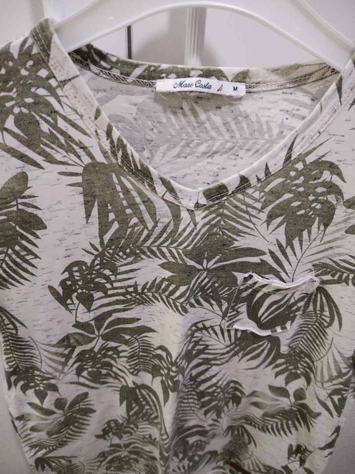 Erkek Yeşil Baskılı Kısa Kollu Tişört - Görsel 2