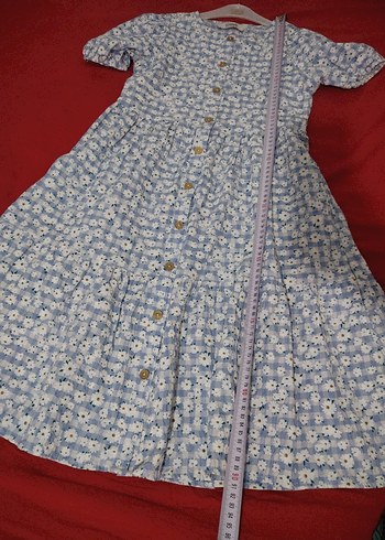 Düğmeli Bohem Kız Elbisesi - Görsel 8