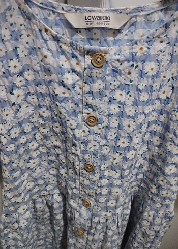 Düğmeli Bohem Kız Elbisesi - Görsel 2