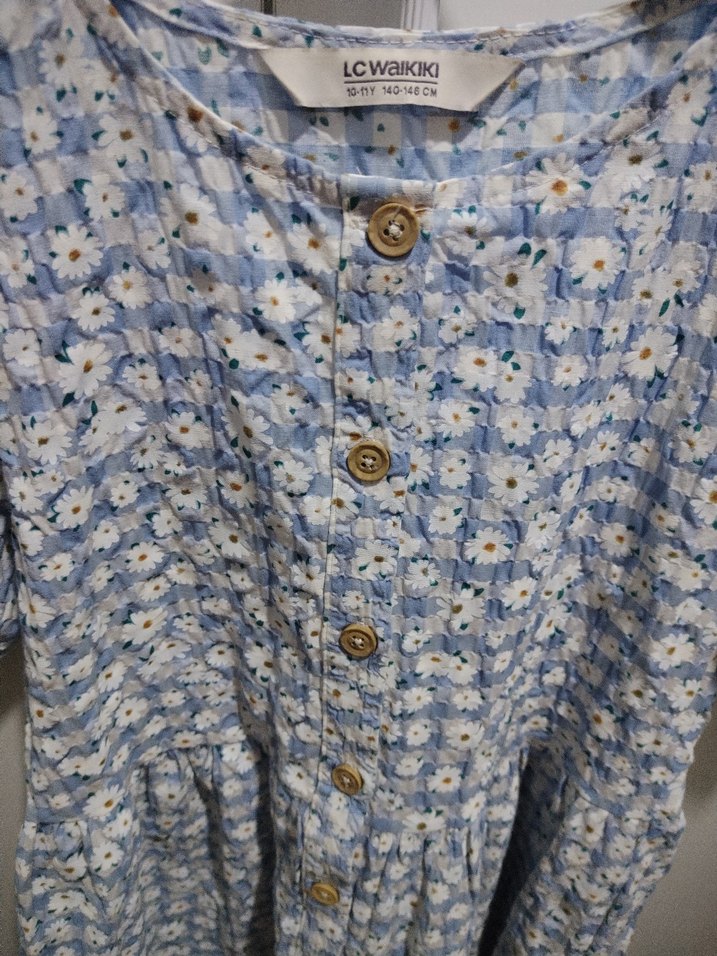 Düğmeli Bohem Kız Elbisesi - Görsel 2