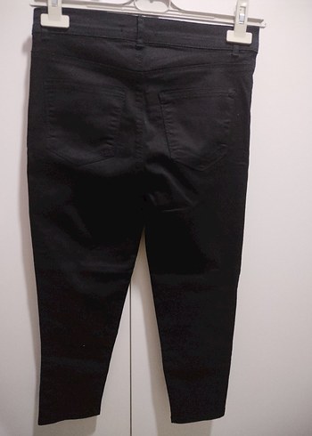 Düğmeli Siyah Kadın Skinny Kot Pantolon - Görsel 6