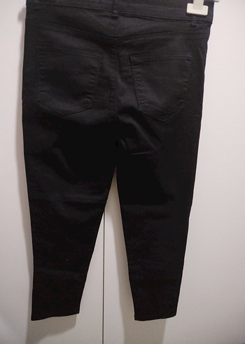 Düğmeli Siyah Kadın Skinny Kot Pantolon - Görsel 5