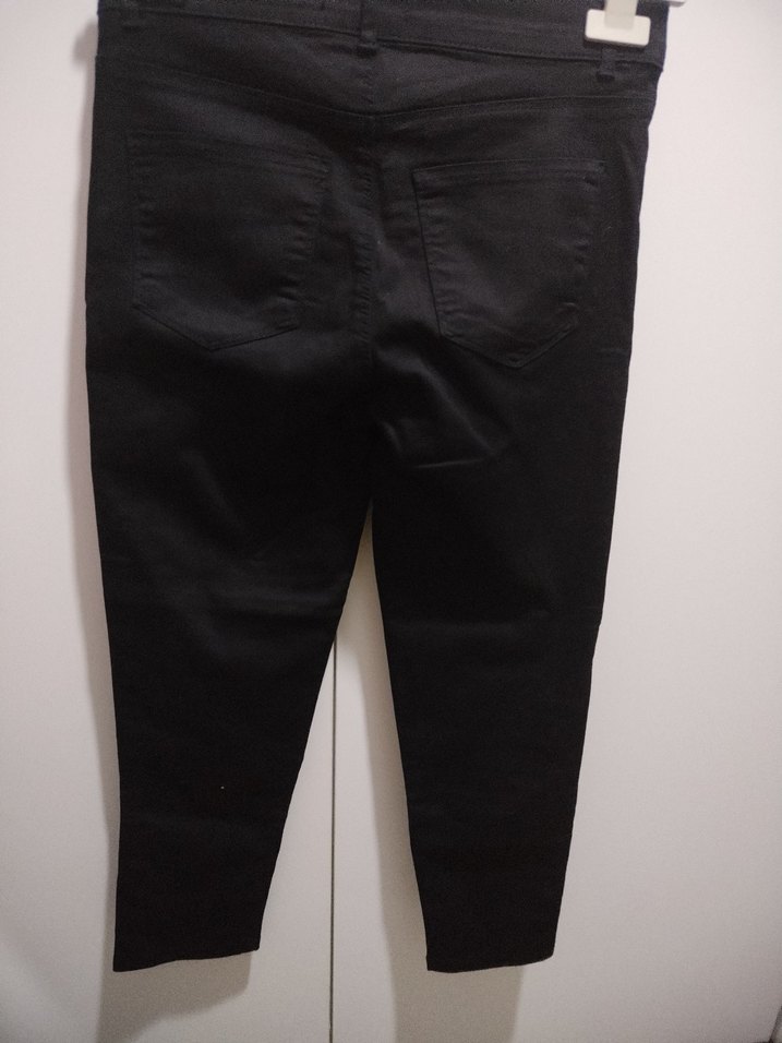 Düğmeli Siyah Kadın Skinny Kot Pantolon - Görsel 5