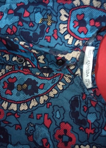 Uzun Kollu Çok Renkli Bohem Elbise - Görsel 5