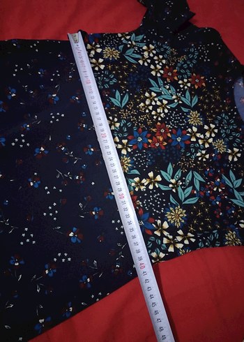 Uzun Kollu taban rengi Lacivert ve Çok Renkli Bohem Elbise - Görsel 6