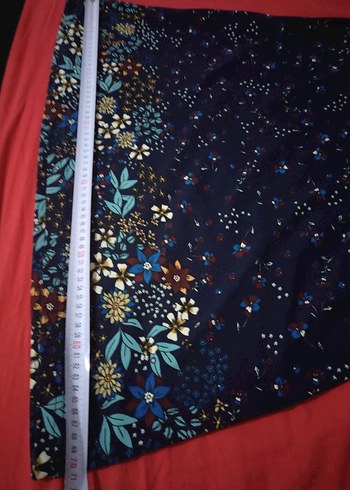 Uzun Kollu taban rengi Lacivert ve Çok Renkli Bohem Elbise - Görsel 11