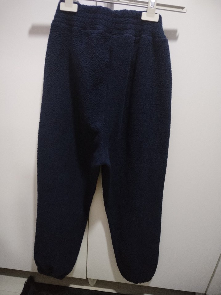 Lacivert polar Rahat Kesim Eşofman Altı - Görsel 3