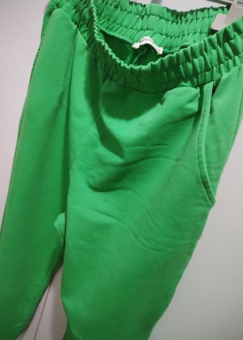 Rahat Kesim Yeşil Kadın Eşofman Altı - Görsel 5