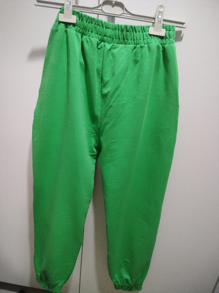 Rahat Kesim Yeşil Kadın Eşofman Altı - Görsel 4