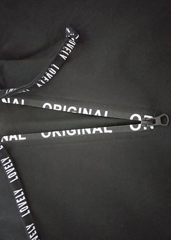 Siyah Kapüşonlu Fermuarlı Sweatshirt - Görsel 7