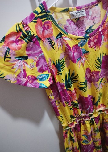 Sarı Çiçekli Bohem Kız Elbisesi - Görsel 3