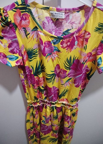 Sarı Çiçekli Bohem Kız Elbisesi - Görsel 2