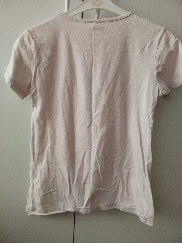 Kız Çocuk Pembe Baskılı Kısa Kollu Tişört - Görsel 3