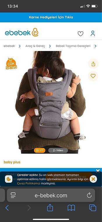 Hiç kullanılmadı kanguru baby Plus