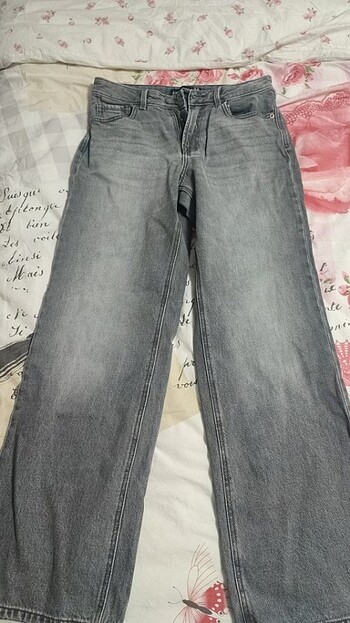 Stradivarius Gri Straight Jean D92