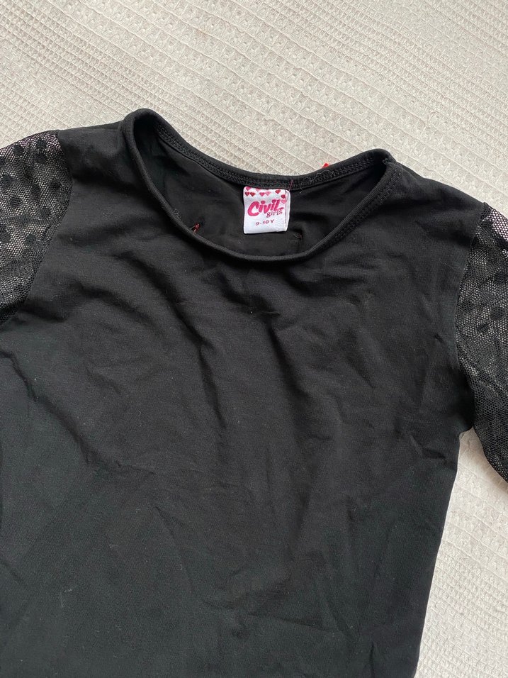 Kız Çocuk Kırmızı Fırfırlı Nakışlı Etek - Görsel 3