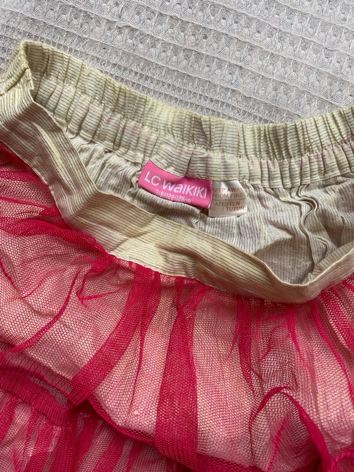 Pembe Fırfırlı Bohem Kız Etek - Görsel 2